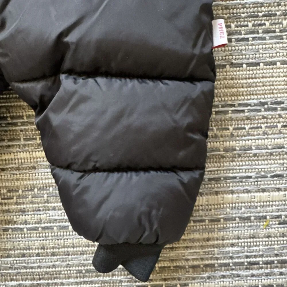 Happy Cherry Baby Boys Solid Black Cozy Bear Hood Puffer Jacket Snowsuit 6-12 M